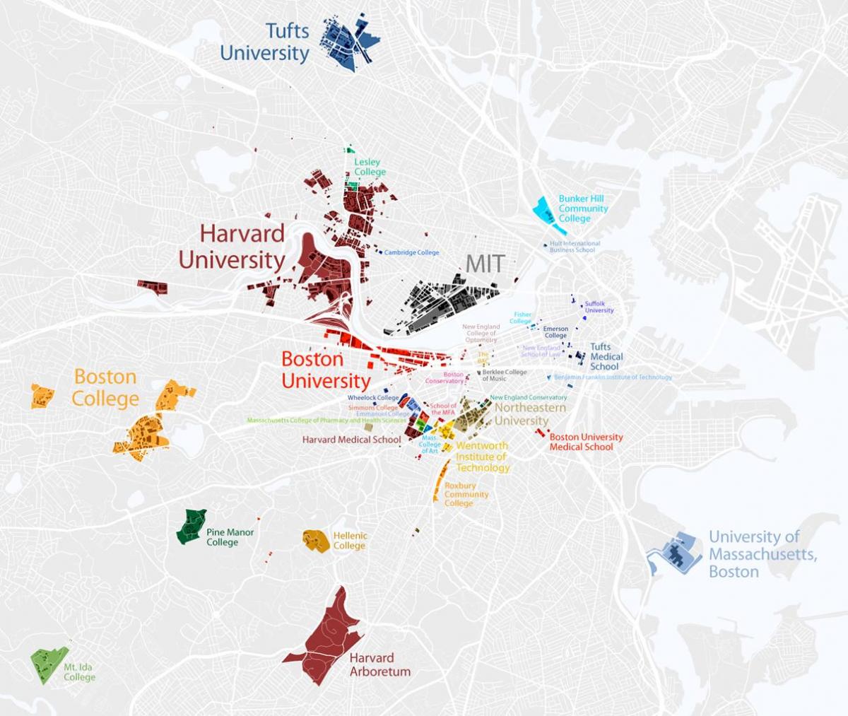 karta över Boston university