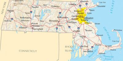 Karta över Boston usa