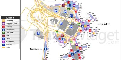 Karta över Boston flygplats