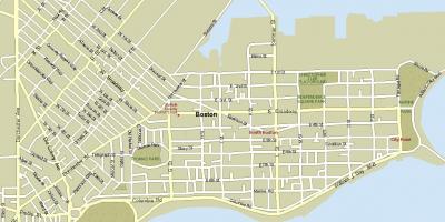 Karta över Boston mass
