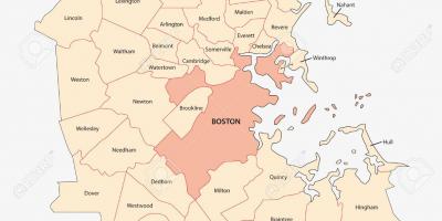 Karta Boston-området