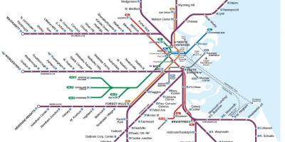Pendeltåg karta Boston