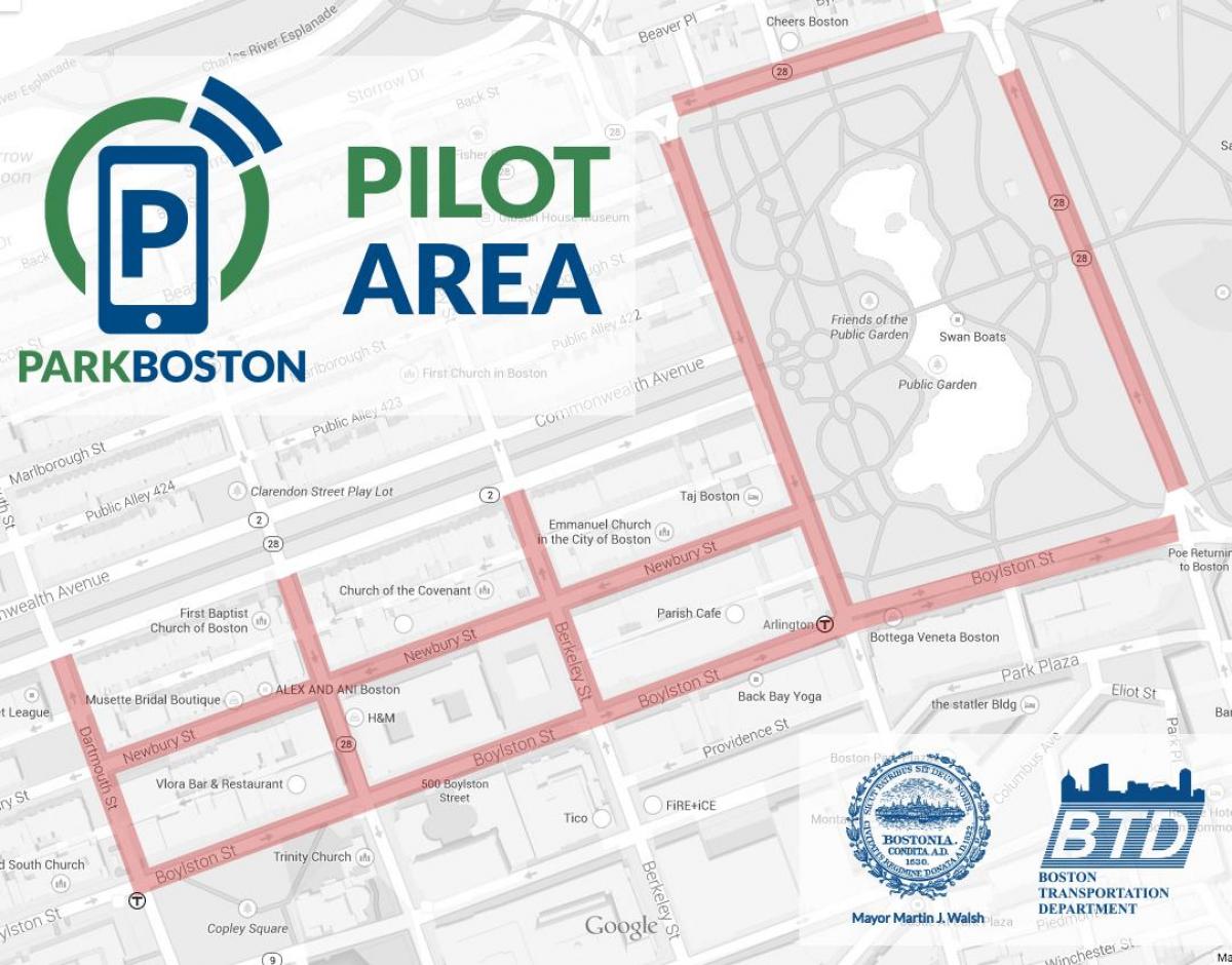 Boston parkeringsautomaten karta