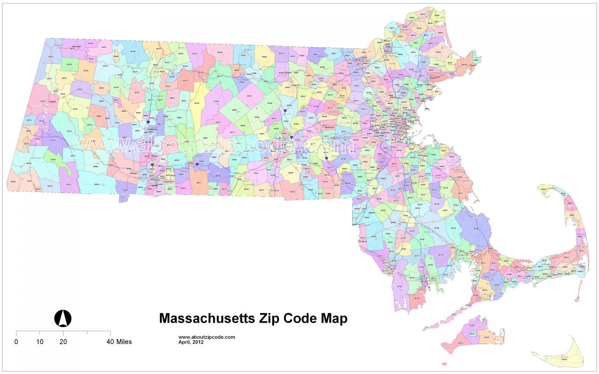 postnummer karta över Boston