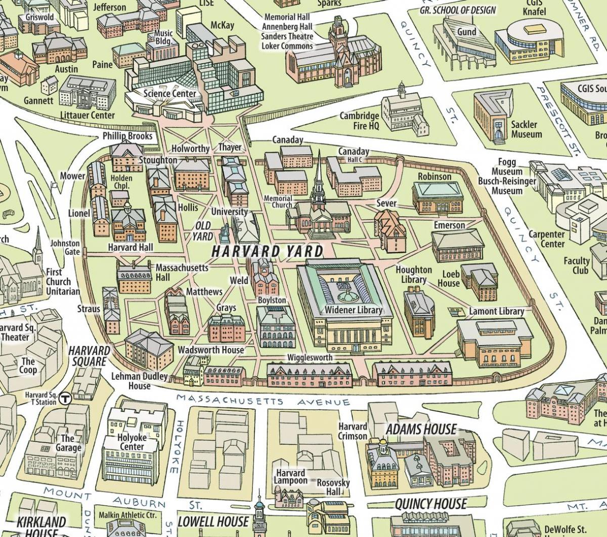 karta över Harvard university