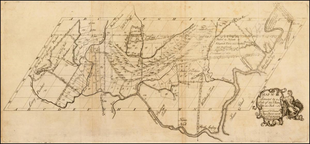 karta över koloniala Boston