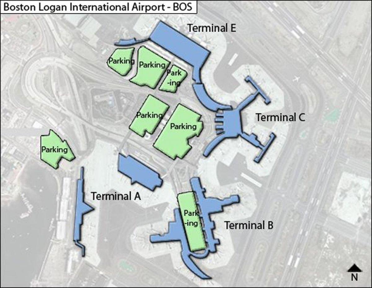 karta över Logan airport terminal c